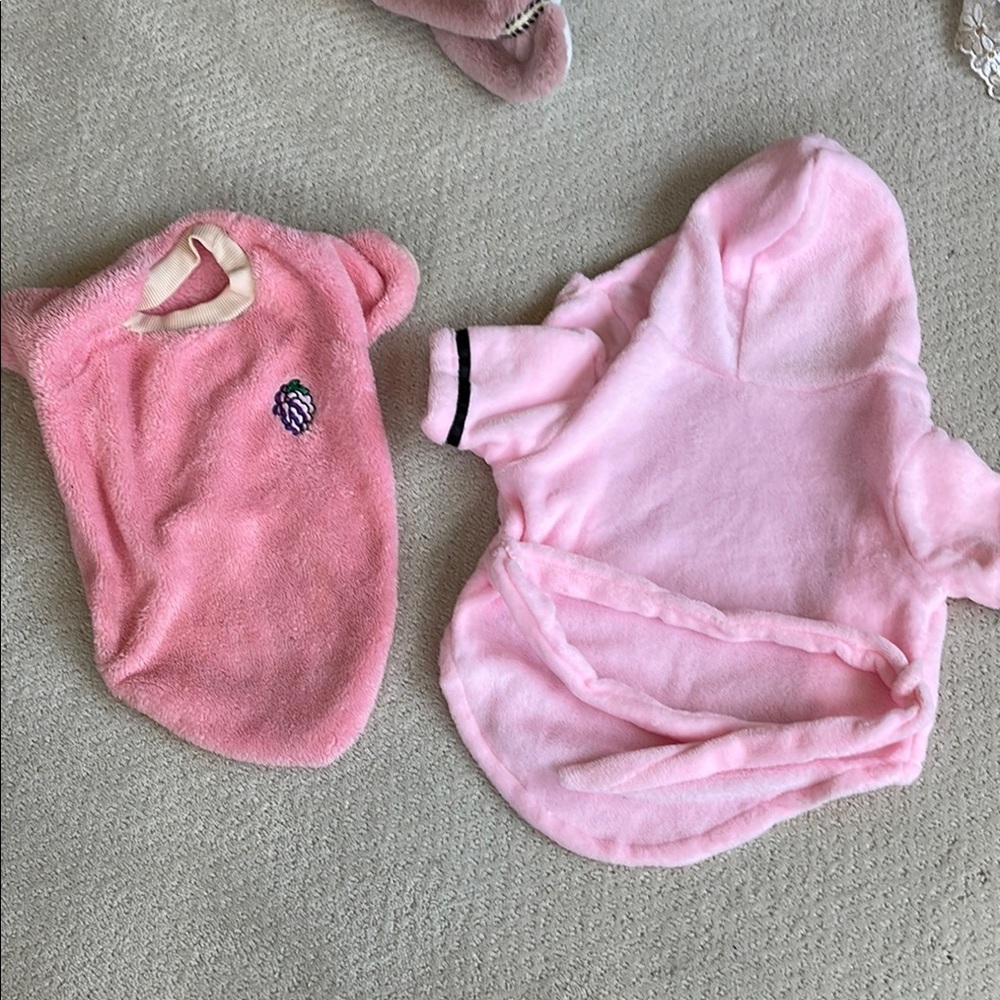 Cozy Pink Dog Fleece Clothing
